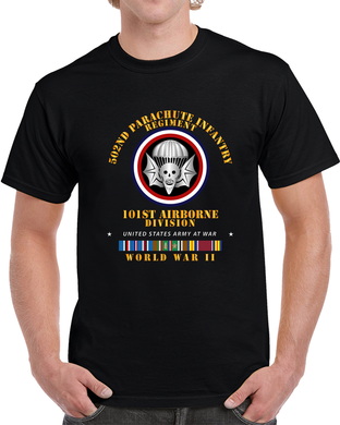 Army  - 502nd Pir 101st Airborne Div - Wwii W Eur Svc T Shirt