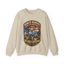 Load image into Gallery viewer, Crewneck Sweatshirt - Women Marines - Marine Corps Womens Reserve - WWII - 3D - Enhanced
