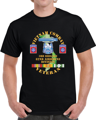 Army - Vietnam Combat Vet - 3rd Bde 82nd Airborne Div Dui W Vn Svc  X 300 T Shirt
