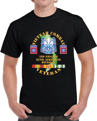 Army - Vietnam Combat Vet - 3rd Bde 82nd Airborne Div Dui W Vn Svc  Wo Cib X 300 T Shirt