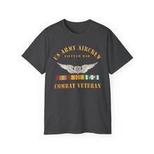 Load image into Gallery viewer, Unisex Ultra Cotton Tee - Army - US Army AirCrew - Air Crew Badge - Vietnam - Combat Veteran VN SVC X 300
