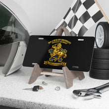 Load image into Gallery viewer, 9th Cavalry Regiment License Plate — "We Can, We Will" Vanity Plate

