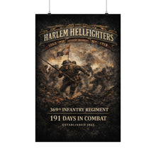 Load image into Gallery viewer, Matte Poster - 369th Infantry Regiment - Harlem Hellfighters charging through chaos
