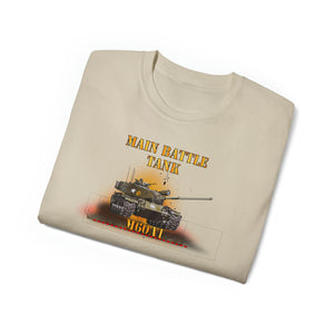 Unisex Ultra Cotton Tee - Main Battle Tank - M60A1 w Fire- Right Face