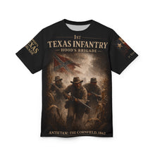 Load image into Gallery viewer, Antietam 1862 — 1st Texas Infantry Cornfield All‑Over Print Tee
