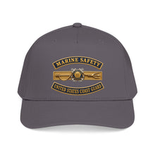 Load image into Gallery viewer, Mid Profile Baseball Cap - USCG - Marine Safety - Auxiliary w txt - 3D - Enhanced

