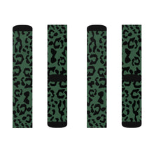 Load image into Gallery viewer, Sublimation Socks - Leopard Camouflage - Green-Black
