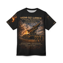 Load image into Gallery viewer, MGM-52 LANCE, 1st Battalion, 12th Field Artillery Tribute - Cut &amp; Sew Tee - Fort Sill OK- Cold War Deterrent (First Lance Missile Battalion)
