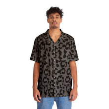 Load image into Gallery viewer, Men&#39;s Hawaiian Shirt (AOP) - Leopard Camouflage - Battleship Color
