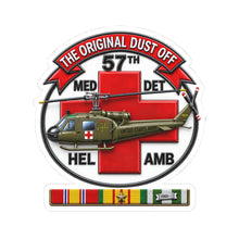 Load image into Gallery viewer, Kiss-Cut Stickers - Army - 57th Medical Co - Original Dustoff - Vietnam w VN SVC - 3D - Enhanced
