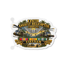 Load image into Gallery viewer, Die-Cut Magnet - Army - 116th Assault Helicopter Co w  Aviator Badge w VN SVC - HORNETS - 3D - Enhanced
