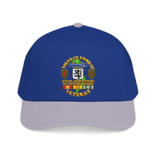 Load image into Gallery viewer, Mid Profile Baseball Cap - Vietnam Veteran Combat - 2nd Bn, 28th Infantry - 1st ID - with VN SVC - 3D - Transparent
