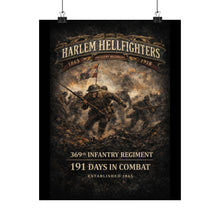 Load image into Gallery viewer, Matte Poster - 369th Infantry Regiment - Harlem Hellfighters charging through chaos
