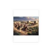 Load image into Gallery viewer, Indoor and Outdoor Silk Posters - Apache Indians attacking a wagon train
