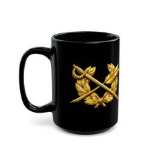 Load image into Gallery viewer, Black Mug  (15oz) - Army - JAG Branch wo txt - 3D - enhanced
