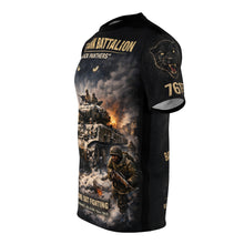 Load image into Gallery viewer, 761st Tank Battalion "Black Panthers" All-Over Print Tee — "Come Out Fighting"
