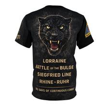 Load image into Gallery viewer, 761st Tank Battalion "Black Panthers" All-Over Print Tee — "Come Out Fighting"
