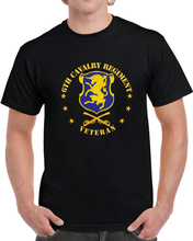 Load image into Gallery viewer, Army - 6th Cavalry Regiment Veteran W Cav Branch T Shirt
