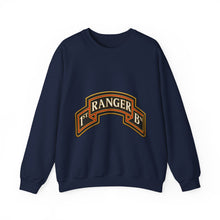 Load image into Gallery viewer, Crewneck Sweatshirt - Army - 1st Ranger Battalion - Ranger Scroll - 3D - Enhanced
