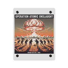 Load image into Gallery viewer, Acrylic Wall Art Panel - Atomic Testing in Nevada Desert Operation Fury - Toward the attack
