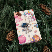 Load image into Gallery viewer, Gift Wrap Paper — Kids Kawaii pastel wonderland pattern
