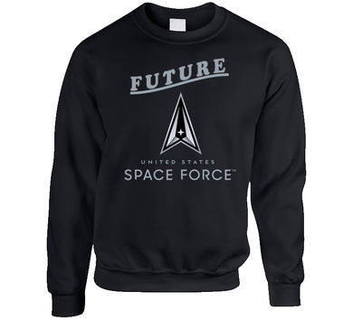 Future Space Force Logo Vertical X 300 Crewneck Sweatshirt