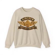Load image into Gallery viewer, Crewneck Sweatshirt - USCG - Aircrew Badge w txt - 3D - Enhanced
