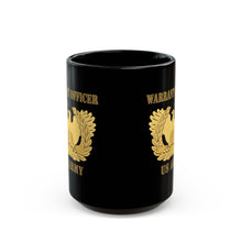 Load image into Gallery viewer, Black Mug  (15oz) - Army - Emblem - Warrant Officer Insignia X 300

