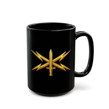 Load image into Gallery viewer, Black Mug  (15oz) - Army Cyber Corps Branch Insignia - 3D - Enhanced

