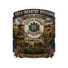 Load image into Gallery viewer, 18th Infantry Division Division Collage 3D Kiss-Cut Sticker
