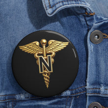 Load image into Gallery viewer, Custom Pin Buttons - Army Nurse Corps Branch Insignia - 3D - Enhanced
