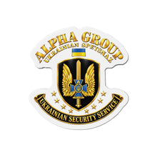 Load image into Gallery viewer, Die-Cut Magnet - Ukraine - Alpha Group - Ukrainian Spetsnaz - 3D - Enhanced
