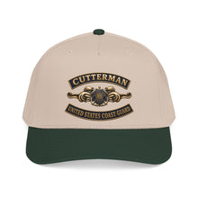 Load image into Gallery viewer, Mid Profile Baseball Cap - USCG - Cutterman - Auxiliary w txt - 3D - Enhanced
