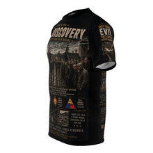 Load image into Gallery viewer, Dachau Liberation Tribute Tee — "Get it all on record" — Never Forget
