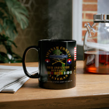 Load image into Gallery viewer, 11oz Black Mug - Army - 9th Infantry Division - Vietnam Veteran - Mobile Riverine
