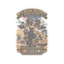 Load image into Gallery viewer, Kiss-Cut Stickers - Army - Todays Buffalo Soldiers in Iraq - OIF - Cavalrymen at War  w IRAQ SVC - 3D - Enhanced
