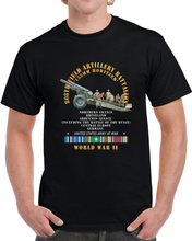 Load image into Gallery viewer, Army -  808th Field Artillery Battalioon W Gun - Crew W Campaigns W EUR SVC - WWII X 300 T Shirt
