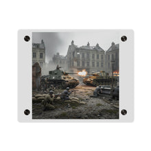 Load image into Gallery viewer, Acrylic Wall Art Panel - US Tank Destroyer - M10 Wolverine Battles a German Panzer Tank
