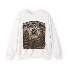 Load image into Gallery viewer, 18th Infantry Division Crewneck Sweatshirt - Division Collage 3D Emblem

