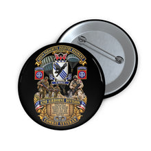 Load image into Gallery viewer, Custom Pin Buttons - Army - Combat Vet w 505th PIR - 82nd Airborne  w Campaigns - Soldiers - SSI - 3D - Enhanced
