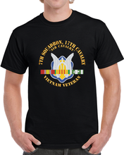 Load image into Gallery viewer, Army - 7th Squadron - 17th Cavalry W SVC Ribbon X 300 T Shirt
