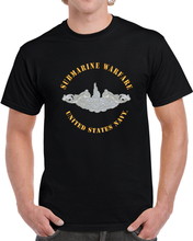 Load image into Gallery viewer, Navy - Submarine Badge - Silver T Shirt
