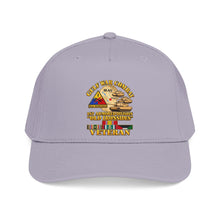 Load image into Gallery viewer, Mid Profile Baseball Cap - Army - Gulf War Combat - 1st Armored Divi - Old Ironsides - Veteran - Map w GULF SVC - 3D - Enhanced
