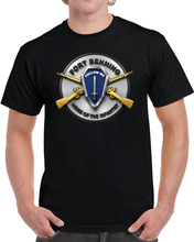 Load image into Gallery viewer, 3D Enhanced - Fort Benning - Follow Me - Home of the infantry Emblem T Shirt
