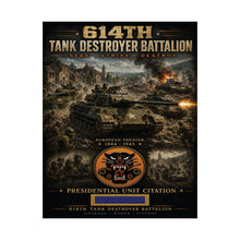 Load image into Gallery viewer, 614th Tank Destroyer Battalion WWII Matte Poster — "Hunting the Hunters"
