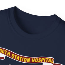 Load image into Gallery viewer, Unisex Ultra Cotton Tee - Army - 130th Station Hospital - Ribbon - DUI - Army Medical Corps Branch X 300
