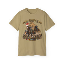 Load image into Gallery viewer, Unisex Ultra Cotton Tee - Army - Buffalo Soldiers in Iraq - OIF - Cavalrymen at War  w IRAQ SVC - 3D - Enhanced
