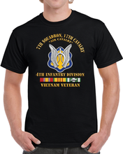 Load image into Gallery viewer, Army - 7th Squadron - 17th Cavalry - 4th ID - Vietnam Vet w SVC Ribbon - 3D X 300 T Shirt
