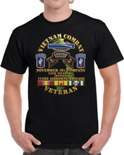 Load image into Gallery viewer, Army - Vietnam Combat Vet - N Co 75th Infantry (Ranger) - 173rd Airborne Bde SSI - 3D - Enhanced T Shirt
