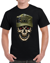 Load image into Gallery viewer, Ranger Skull with Patrol Hat - 3D - Enhanced T Shirt
